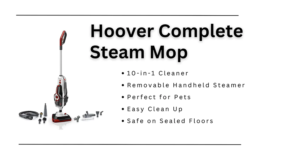 A steam mop for tile floors