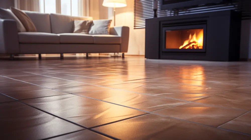 Heated tile floor