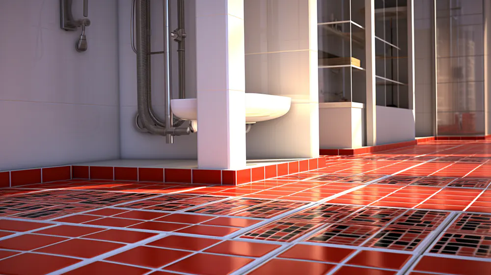 Hydronic heated tile floor system