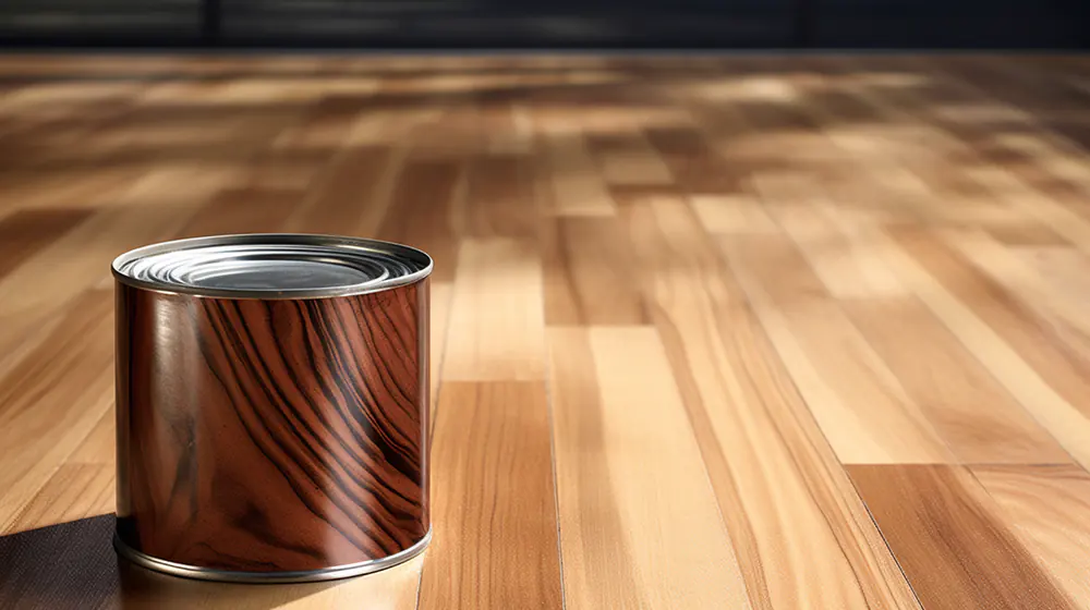 A can of hardwood finishing