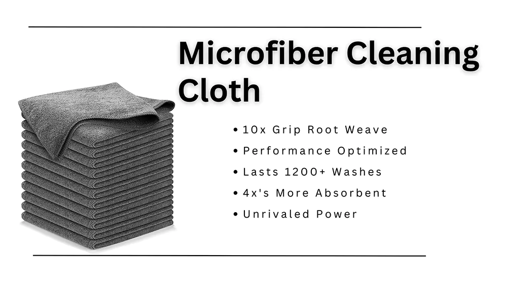 A microfiber cleaning cloth