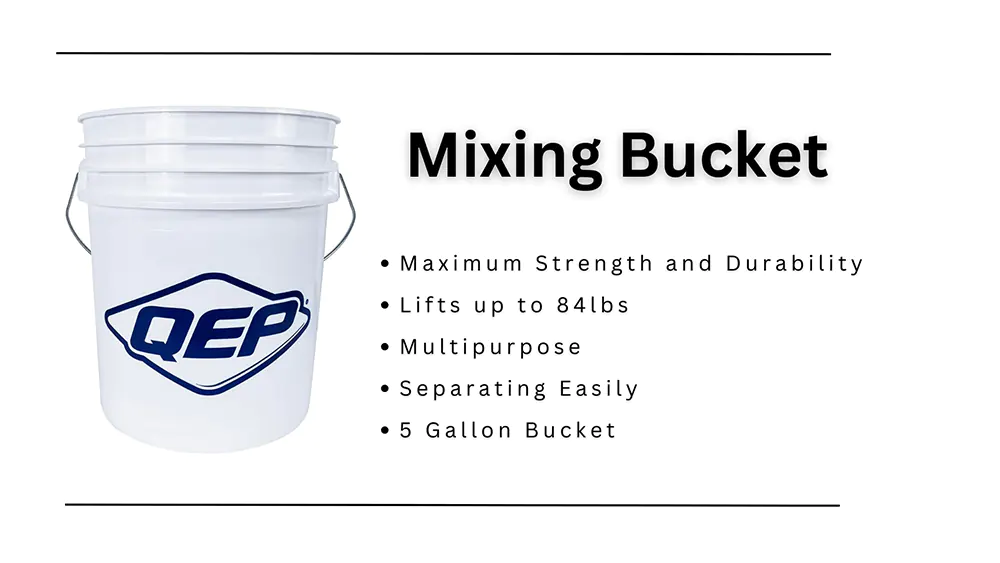 A bucket for grout